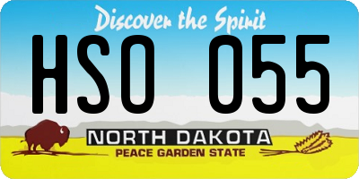 ND license plate HSO055