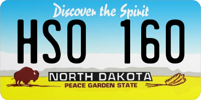 ND license plate HSO160