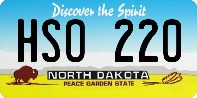 ND license plate HSO220