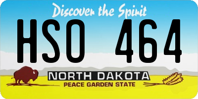 ND license plate HSO464