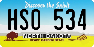 ND license plate HSO534