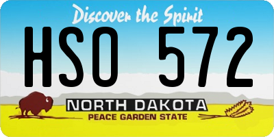 ND license plate HSO572
