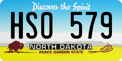 ND license plate HSO579