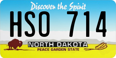 ND license plate HSO714