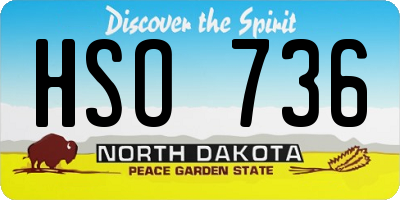 ND license plate HSO736
