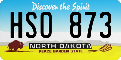 ND license plate HSO873