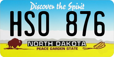 ND license plate HSO876