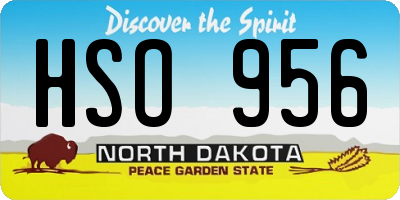 ND license plate HSO956