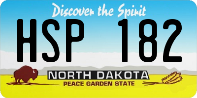 ND license plate HSP182
