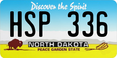 ND license plate HSP336