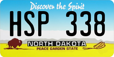 ND license plate HSP338