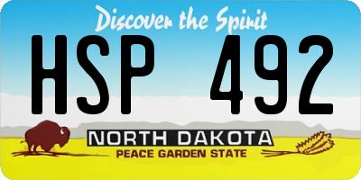 ND license plate HSP492