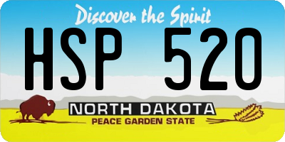 ND license plate HSP520