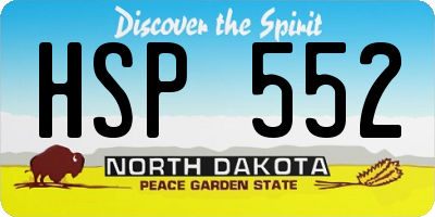 ND license plate HSP552