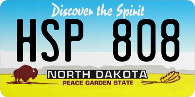 ND license plate HSP808