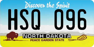 ND license plate HSQ096