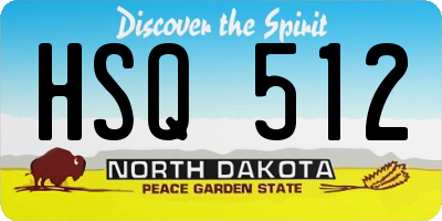 ND license plate HSQ512