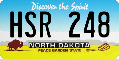 ND license plate HSR248