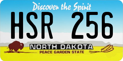 ND license plate HSR256