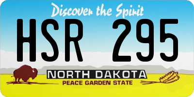 ND license plate HSR295