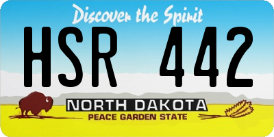 ND license plate HSR442