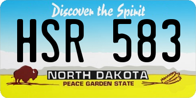 ND license plate HSR583