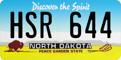ND license plate HSR644