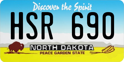 ND license plate HSR690