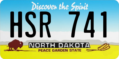 ND license plate HSR741