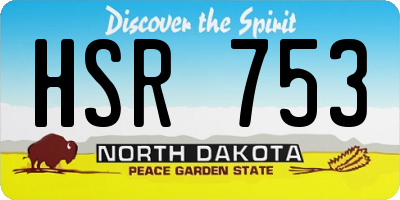 ND license plate HSR753