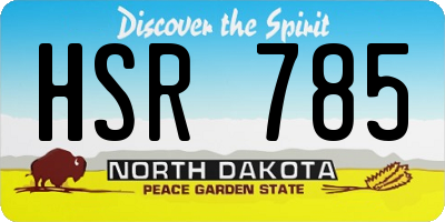 ND license plate HSR785