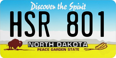 ND license plate HSR801