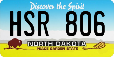 ND license plate HSR806