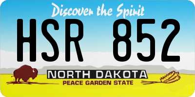 ND license plate HSR852