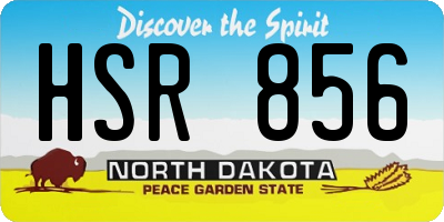 ND license plate HSR856