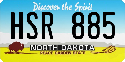 ND license plate HSR885