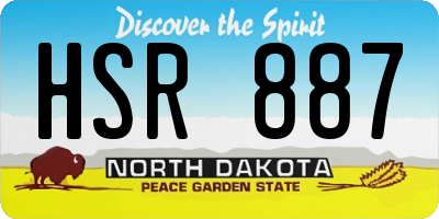 ND license plate HSR887