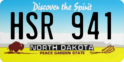 ND license plate HSR941