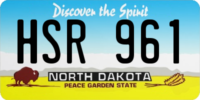 ND license plate HSR961