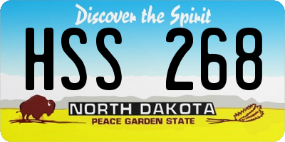 ND license plate HSS268