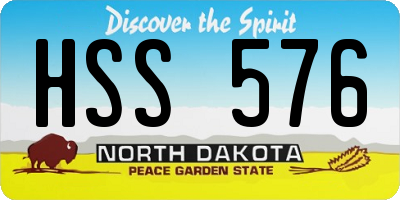 ND license plate HSS576