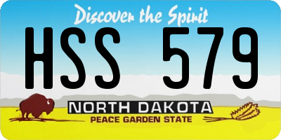 ND license plate HSS579