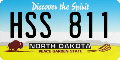 ND license plate HSS811