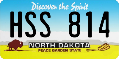 ND license plate HSS814