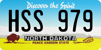 ND license plate HSS979