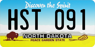 ND license plate HST091
