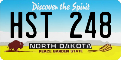 ND license plate HST248