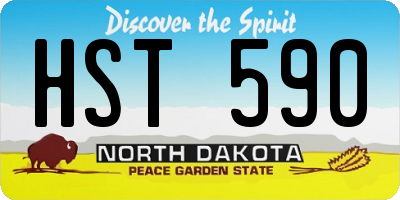 ND license plate HST590