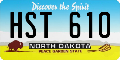 ND license plate HST610