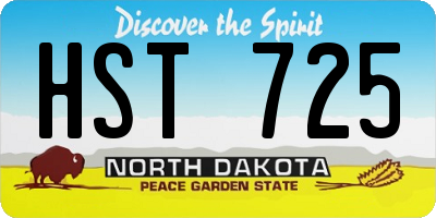 ND license plate HST725